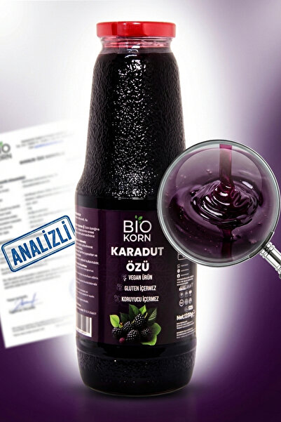 Biokorn Pestisit Analizli Karadut Özü | %100 Saf & Katkısız | 1350g Aile Boyu...