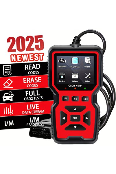Choice جهاز فحص أعطال السيارات الاحترافي OBD2 موديل 2024 V519 باللون الأحمر -...