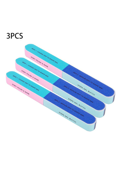 Choice مبرد أظافر سباعي الأضلاع، 3 قطع، 3/5/7/10 قطع، أدوات تلميع احترافية لل...