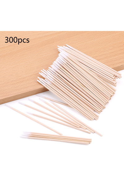 Choice 300 قطعة 300/100 قطعة أعواد قطن خشبية لتنظيف الأظافر، رؤوس قطن خشبية، ...