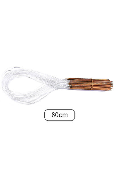 Choice إبر دائرية من بامبو بطول 80 سم، مقاسات من 2.25 سم إلى 10 سم، خطافات حي...