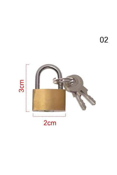 Choice 2x3cm New per Lk with 3Keys Brass Padlk Luggage Case Padlk Travel Suit...