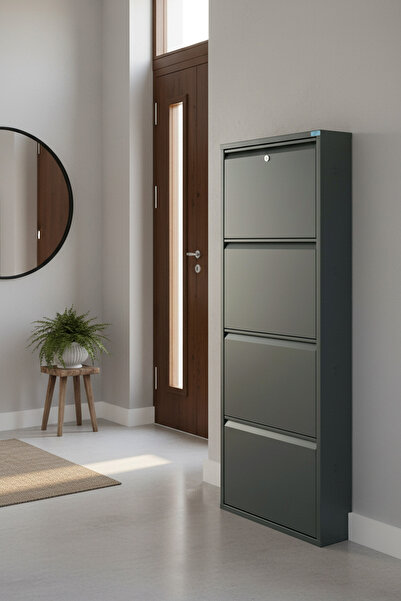 LICCIA Metal Ayakkabılık 4'lü Kilitli Model