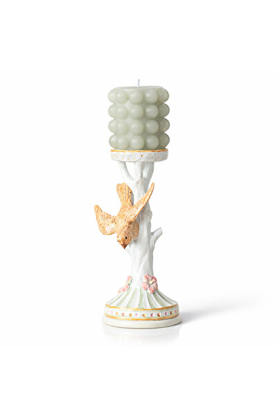 Warm Design Renkli Kuş ve Ağaç Mumluk