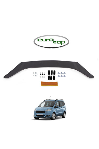 EUROCAP Ford Courier Ön Kaput Koruma Rüzgarlığı 3mm Akrilik (ABS) Parlak Siya...
