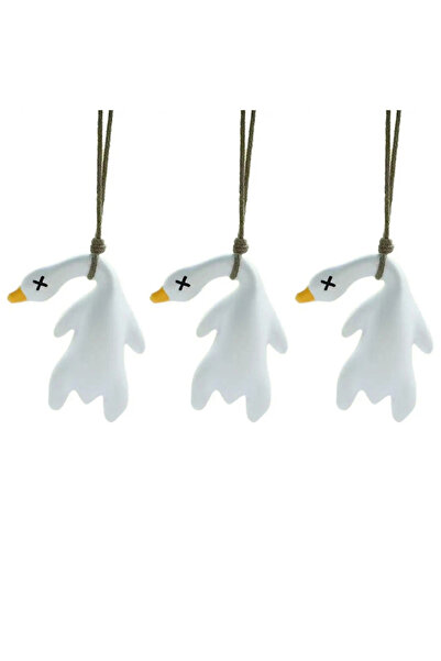 Choice 3 قطع زينة سيارة على شكل بطة متغيرة اللون، قلادة بطة مشوية متأرجحة لتز...