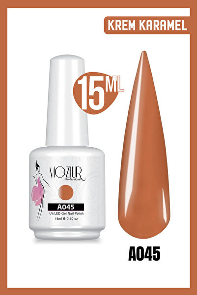 MOZIUR Kalıcı Oje Uv Led A045 (KAHVE SERİSİ) 15ml