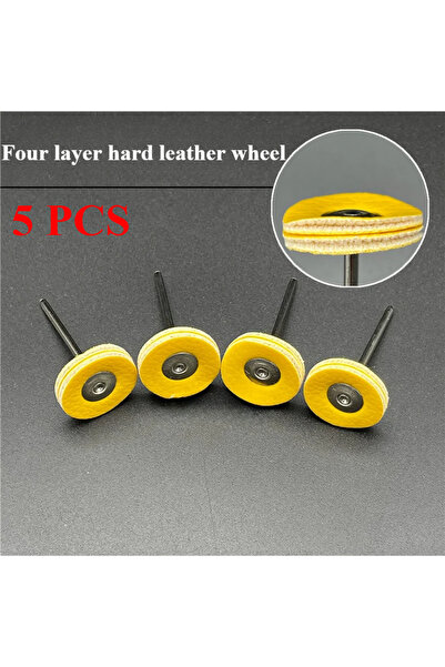 Choice 5 Pcs yellow 5 Pcs T-Shape 2.35mm Shank Jewelry Polish Leather Wheel F...
