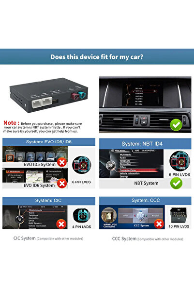Choice NBT ID4 Wireless CarPlay Android For BMW NBT CIC System 1 2 3 4 5 Seri...