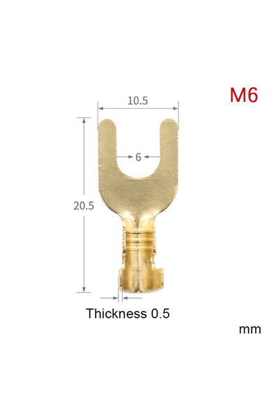 KOQZM 100 قطعة من أطراف كابلات M6 الجديدة من النوع O (3.2-6.2 مم) - أطراف كهر...