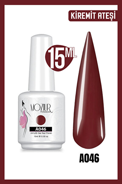 MOZIUR Kalıcı Oje Uv Led A046 (KIRMIZI SERİSİ) 15ml