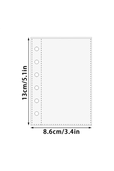 Choice clear 1 grid 10pcs A7 6-Ring Binder Replacement Card Pages Card Protec...