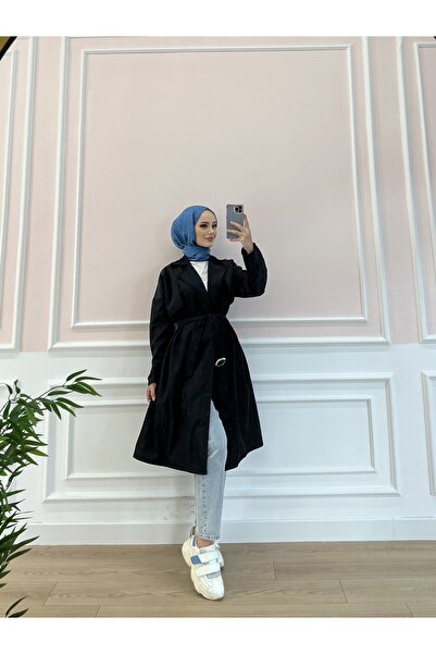 Esre Store Хиджаб Тренч Черен