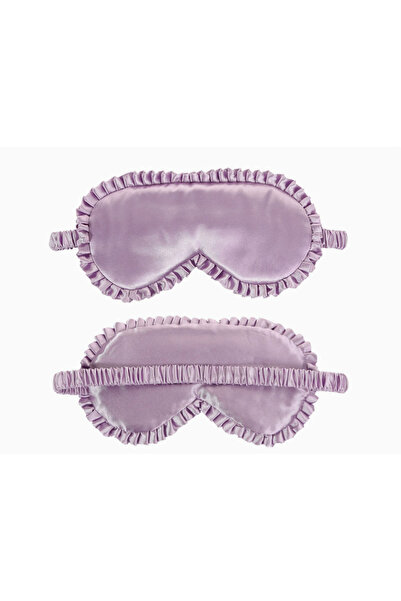 Choice قناع عين حرير فاخر بلون بنفسجي مع هدية، قطعة واحدة، مزود بشريط دانتيل ...