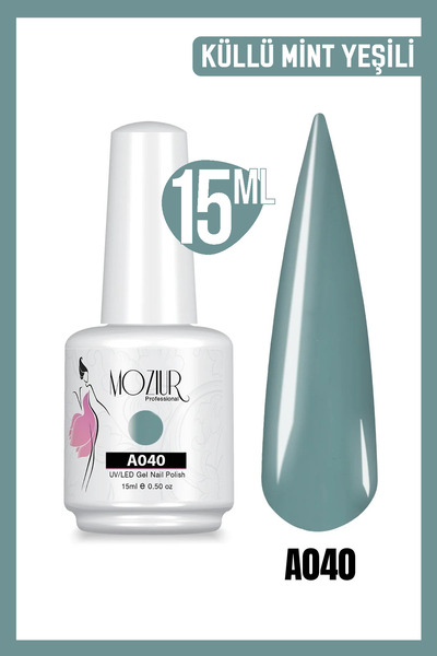 MOZIUR Kalıcı Oje Uv Led A040 (YEŞİL SERİSİ) 15ml