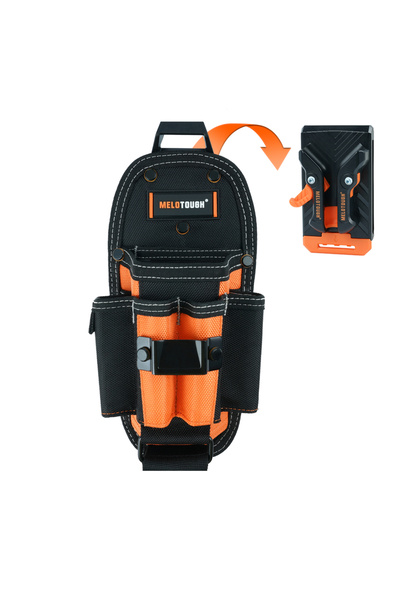 Choice MQC06-Orange 7-Pket Technician Pouch-Small Pket Tool Belt Pouch with B...