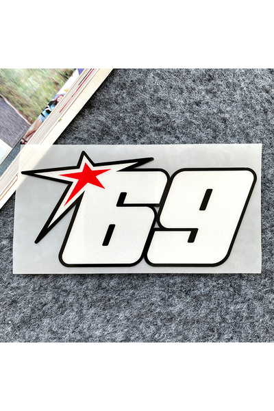 Choice ملصق فينيل أبيض وأحمر يحمل اسم نيكي هايدن ورقم 69، ملصق سيارة ذاتي الل...