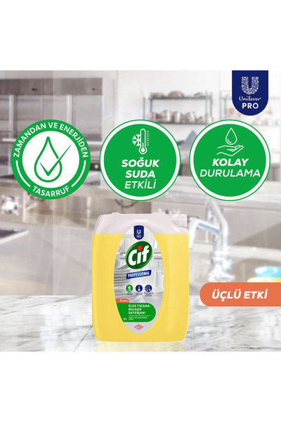 Yılmaz Ambalaj Professional CİF Bulaşık Deterjanı Elde Yıkama 5L