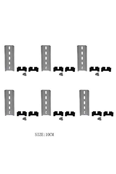 Choice 10CM 6PCS Universal Type 35mm Aluminum Slotted DIN Rail for C45 DZ47 T...