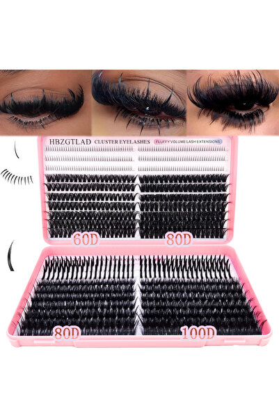 Choice مجموعة رموش D QA36 60D/80D/100D مع قاعدة مدببة، رموش مانغا مدببة سميكة...