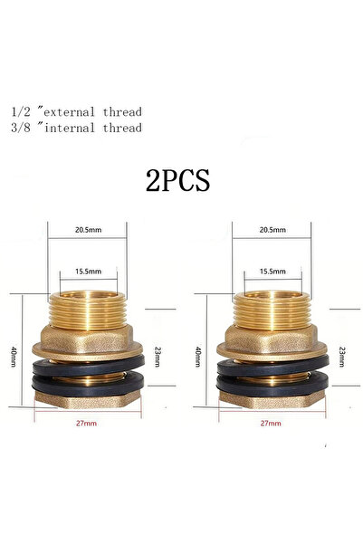 Choice Other 2pcs 1 2 2PCS Water Butt Water Tank Tap Buckets Connector Wateri...