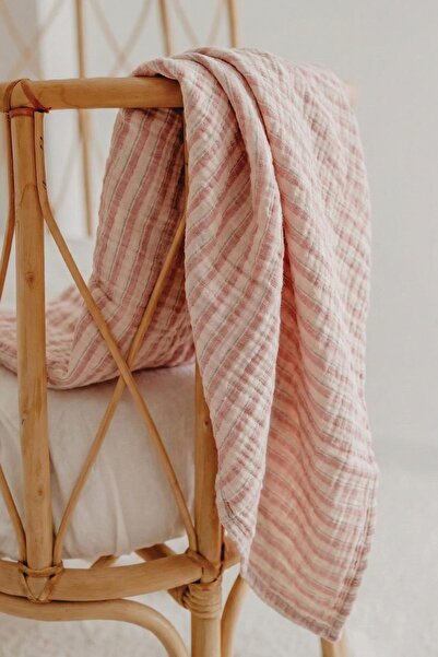 Cigit بطانية موسلين عضوية سميكة مزدوجة الطبقات مقاس 85×90 سم باللون الأخضر ال...