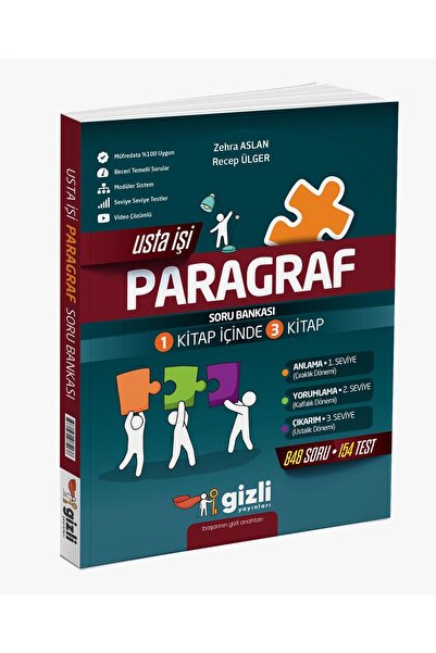 Gizli Yayınları 2025 8. Sınıf Usta Işi Paragraf Soru Bankası