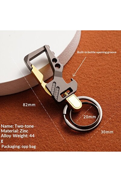 Choice سلسلة مفاتيح سيارة رجالية باللونين الأسود والبني، سلسلة مفاتيح بخطاف م...