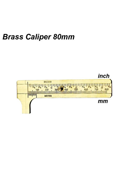 Choice فرجار ورنييه 80 مم، قطعة واحدة، فرجار ورنييه نحاسي، أداة قياس دقيقة صغ...