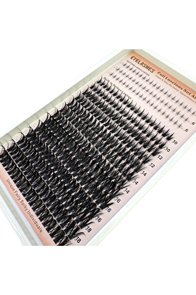 Choice MIX D 16Rows ZH27 60D Bottom+Spikes Lashes Clusters Wispy Manga Lashes...