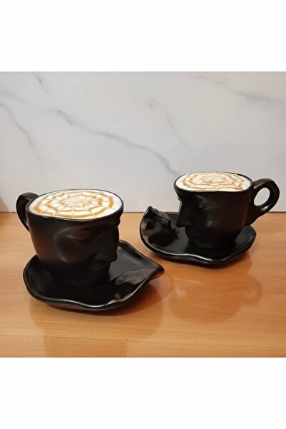 ARVALE Scandinavian Face Shaped Cup Set 2 Pieces 110 ml - Mug Coffee Cup Set