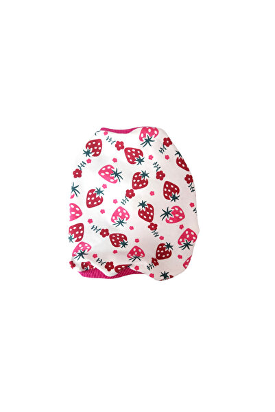 atelyu kedi köpek kıyafeti çilek desen tshirt