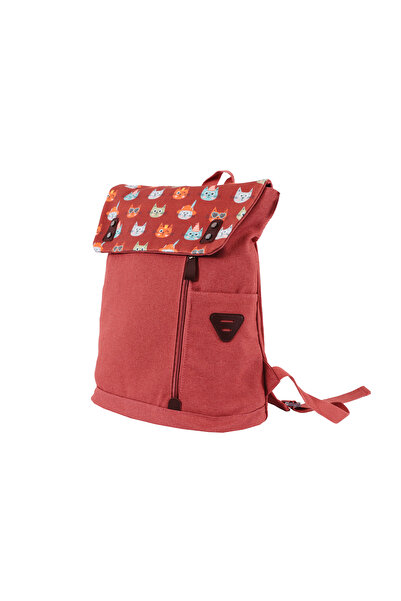 Biggdesign حقيبة ظهر كمبيوتر محمول بتصميم قطط عتيقة، باللون الوردي