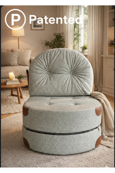 PUFYMAX Comfort Yeni Nesil Bohem Tekli Koltuk,yataklı Katlanır Berjer,yer Yat...