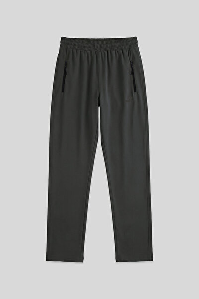 TOMMY LIFE Pantaloni de trening pentru bărbați, kaki, cu fermoar, cu trei buz...