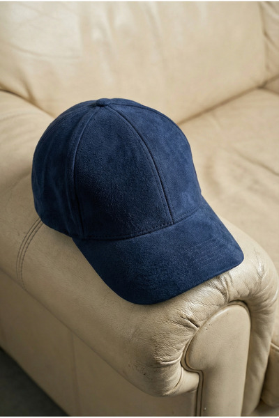 OnMyHead Genuine Suede Kep Navy Blue