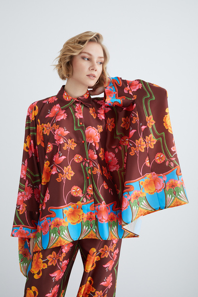 kı.we Renkli Çiçek Desenli Pijama Takımı