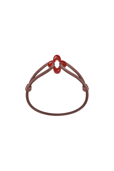 Wecord London Red Clover Cord Bracelet