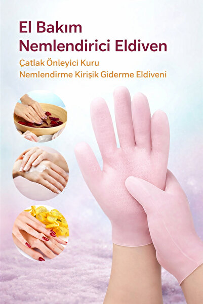 Anadolu Saray 2li Silikon El Bakım Nemlendirici Eldiven Çatlak Önleyici Kuru ...