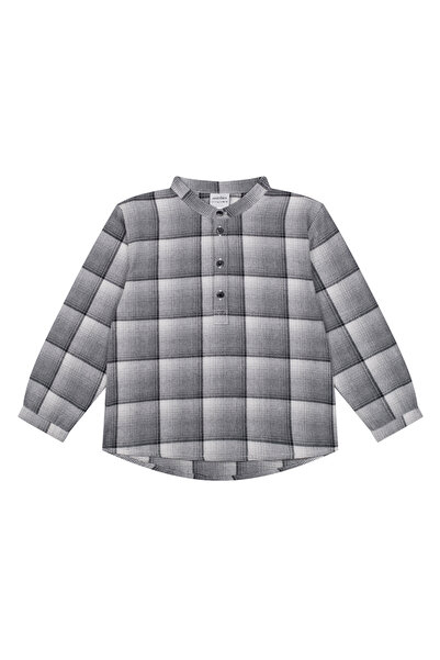 Antebies Gray Plaid Boys' Shirt