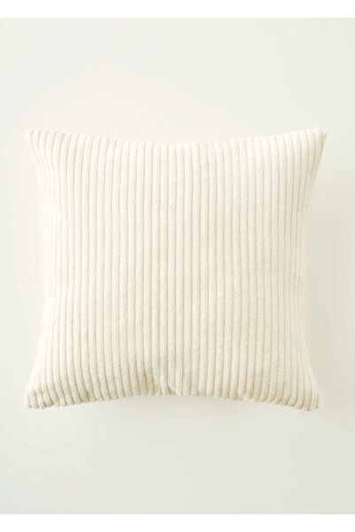 Bella Maison Luca Fitilli Kadife Dekoratif Yastık Kılıfı Beyaz (43x43 cm)