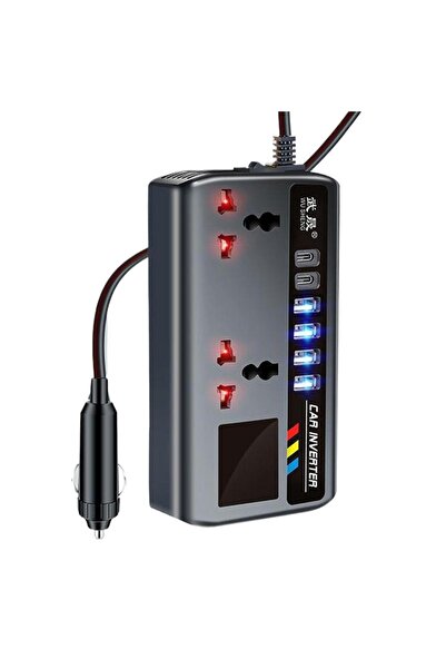 Choice محول طاقة السيارة المحمول B منافذ شحن سريع شاحن سيارة محول 12 فولت/24 ...