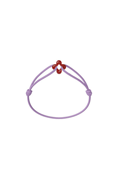 Wecord London سوار صغير من خيط البرسيم الأحمر