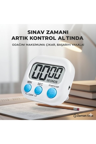 DeftHike Masa Kronometresi İleri-Geri Sayım Alarmlı Mini Zamanlayıcı Süre Ölç...