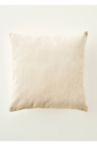 Bella Maison Luna Kadife Dekoratif Yastık Kılıfı Krem (43x43 cm)