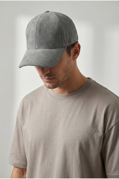 OnMyHead Genuine Suede Kep Gray