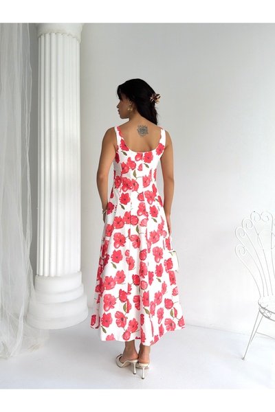 Mui 25Y5213 Women's Piece Flower Pattern Dress