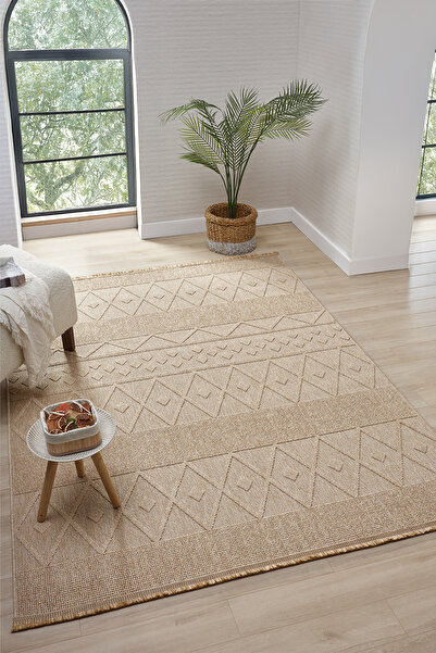 Mariesse Home Lara İskandinav Dokuma Bukleli Modern Salon Halısı Mutfak Halıs...