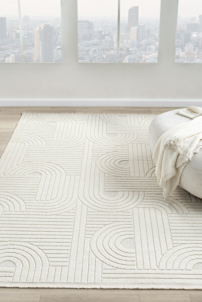 Mariesse Home Lara İskandinav Dokuma Bukleli Modern Salon Halısı Mutfak Halıs...