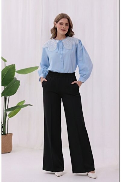 Dagü Design Γυναικείο παντελόνι σκούμπα σε χαλαρή γραμμή με ελαστική μέση και...